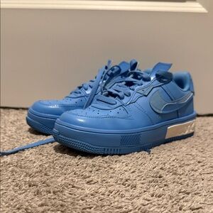 Blue nike Air Force 1’s
